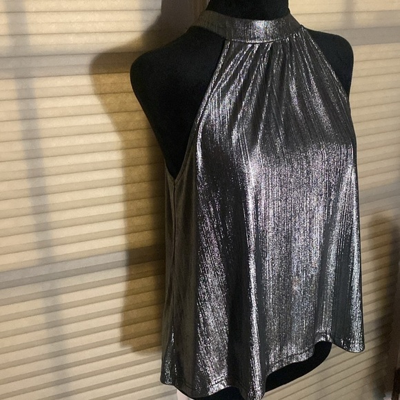 Jack by BB Dakota Tops - Beautiful silver‎ blouse